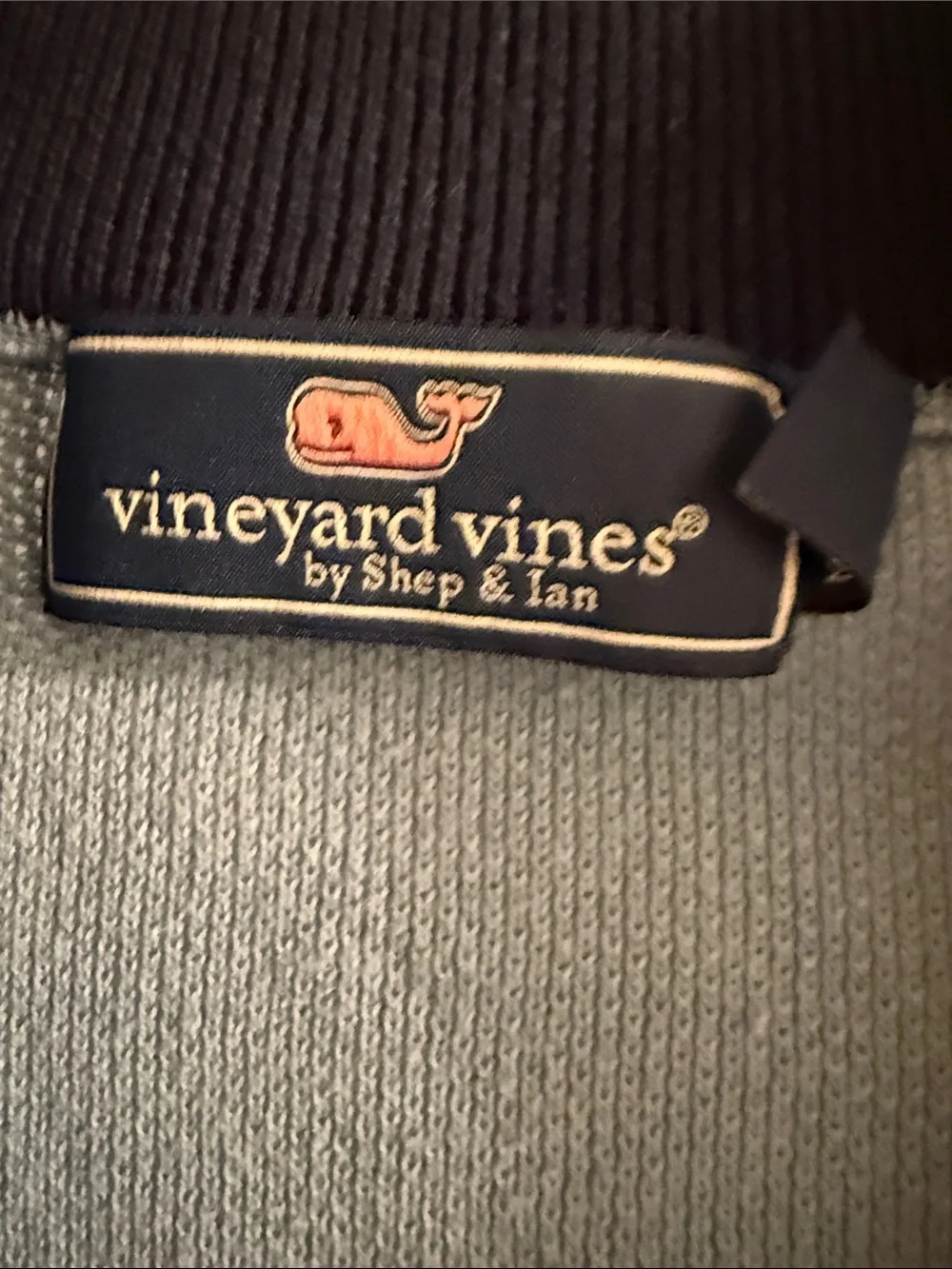 Vineyard Vines Boy’s Pale Blue Boathouse Quarter-Zip Sweater